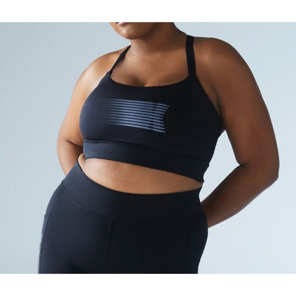 Savage x Fenty Black Graphic Crossback Band-It Low-Impact Sports Bra Size 2X
